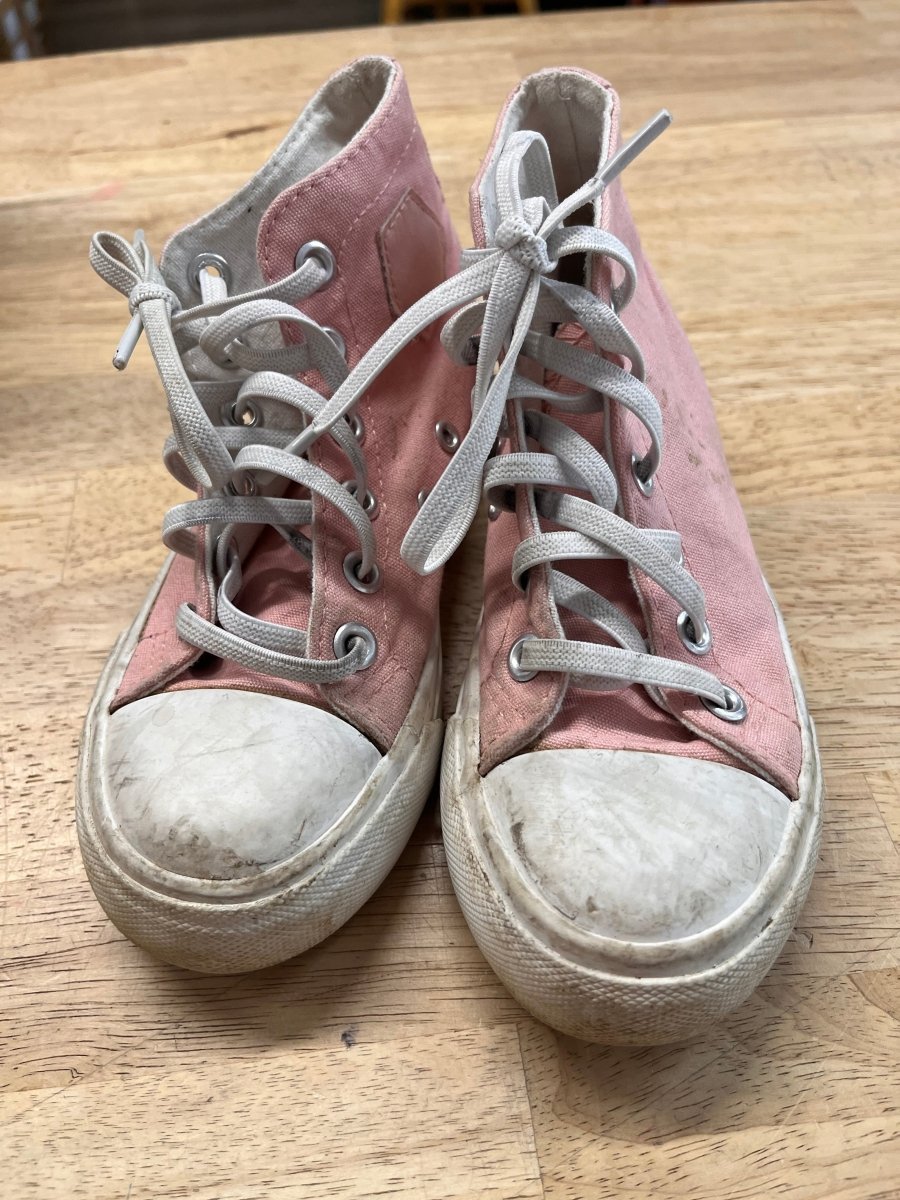 Bebo Canvas Shoes – 12 | Pink | Tie Up - Nest and Sprout-Consignment