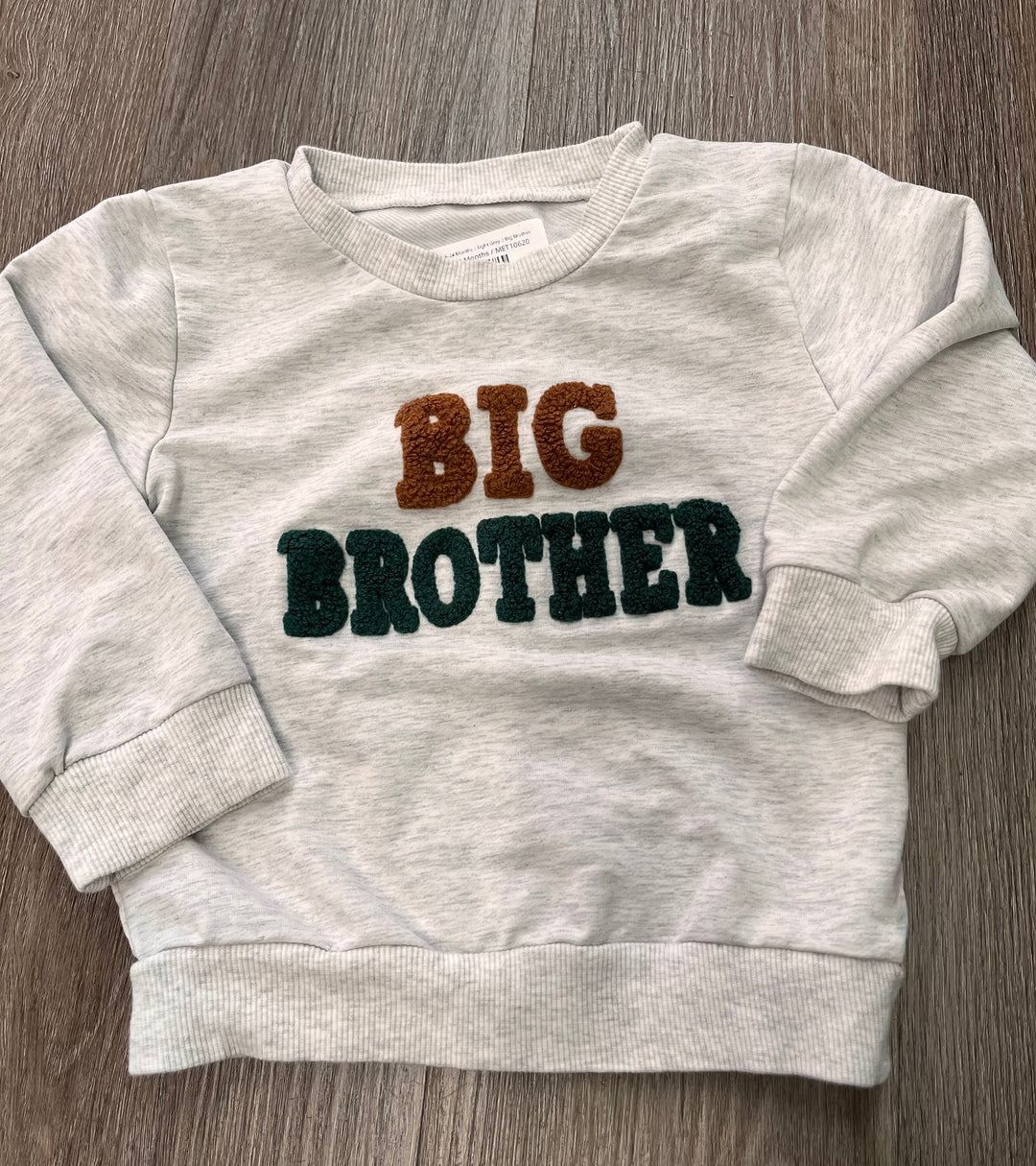 Sweatshirt – 18-24 Months | Light Grey | Big Brother