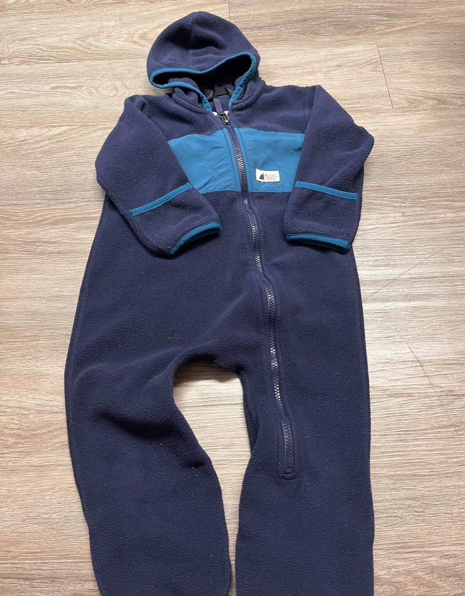 MEC Fleece Bunting Suit – 18 Months | Navy | Button Up
