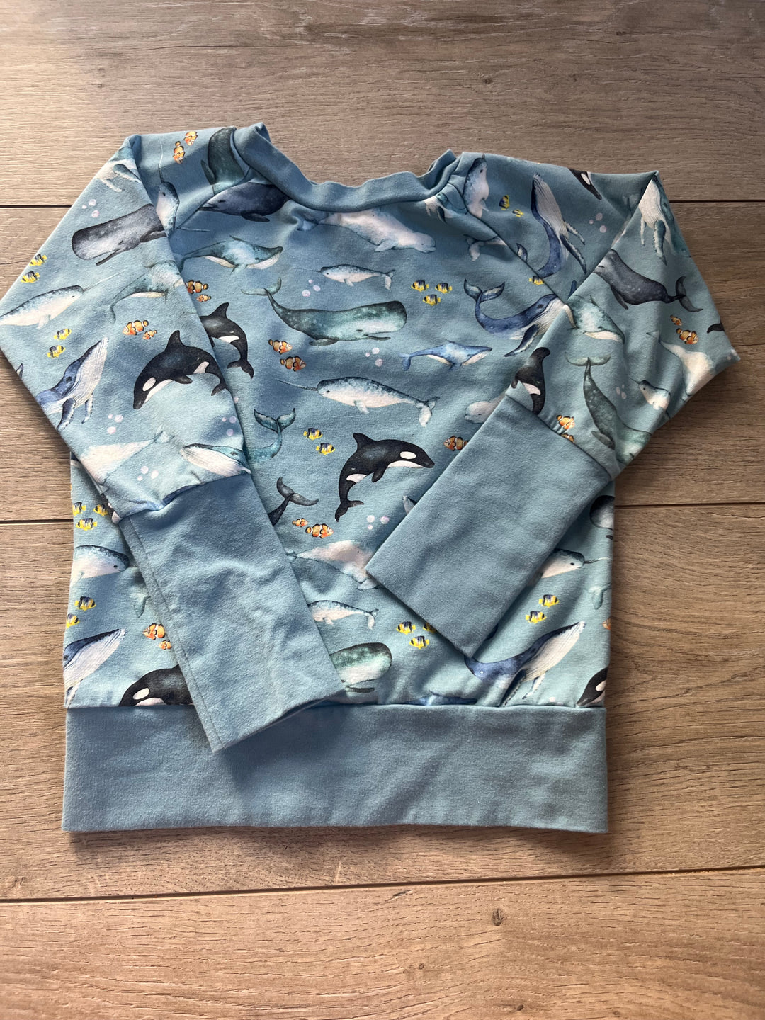 Gro by Zo Grow With Me Long Sleeve Shirt – 1-3 Years | Blue Marine Life Print