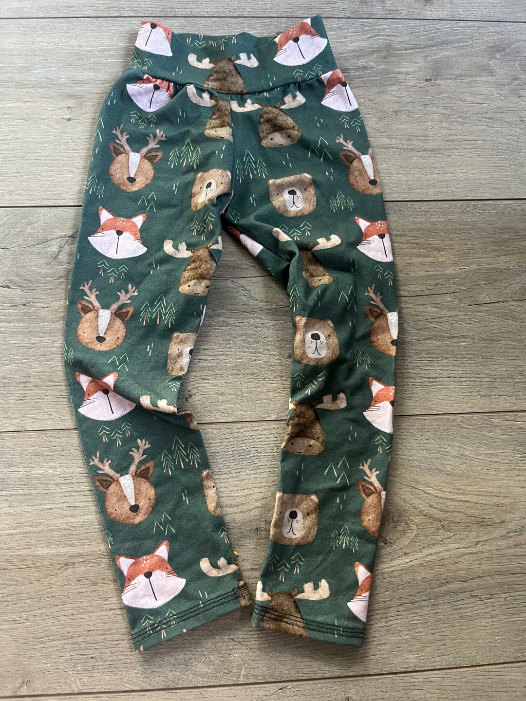 Gro by Zo Leggings – 4T | Forest Green | Animal Print