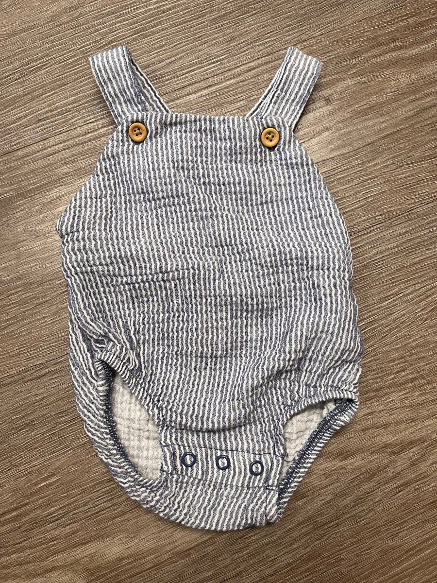 Little Planet by Carter's Organic Striped Pinafore Romper – 3 Months - Nest and Sprout-Consignment