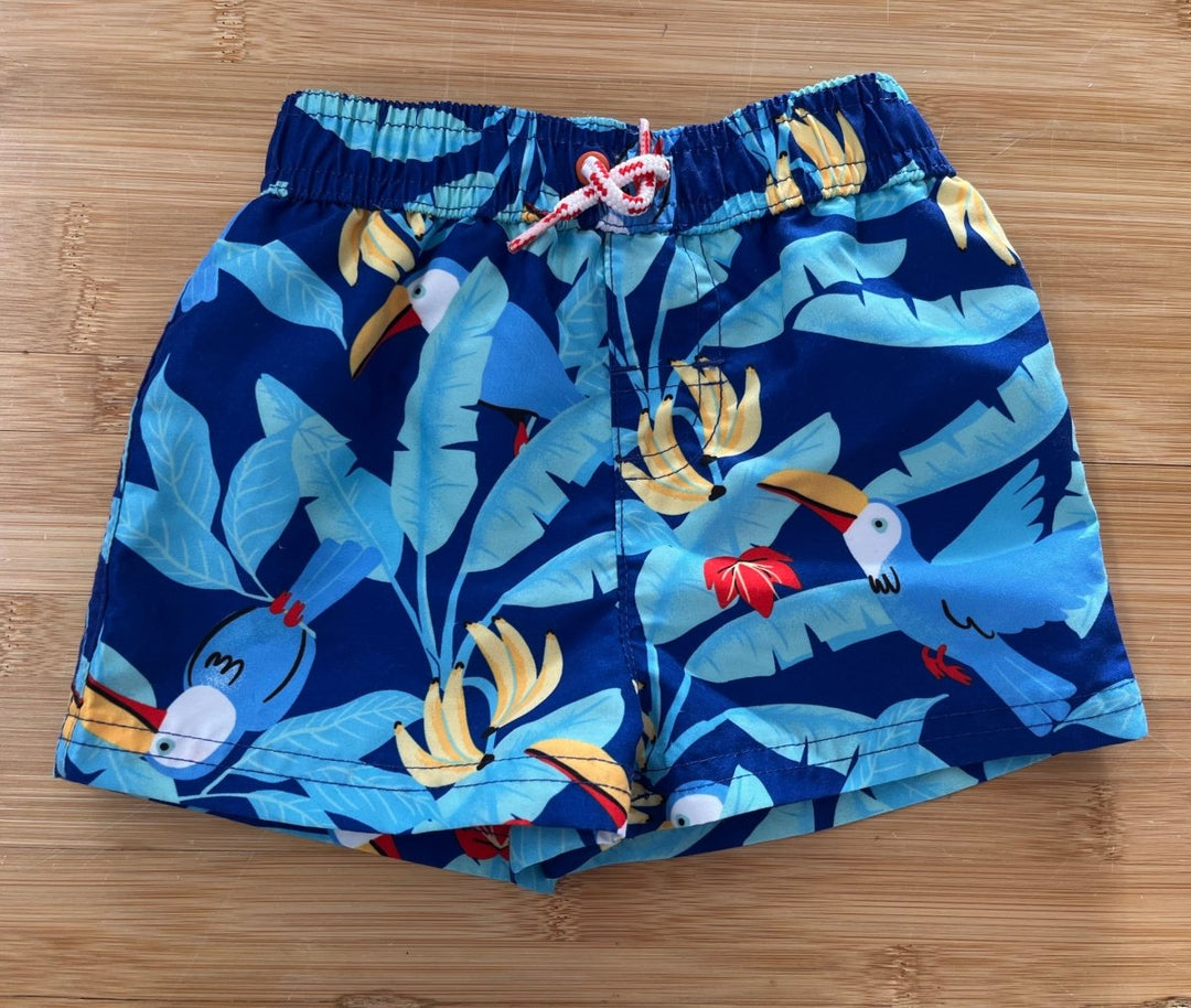 George Swim Shorts – 3-6 Months | Turquoise - Nest and Sprout-Consignment