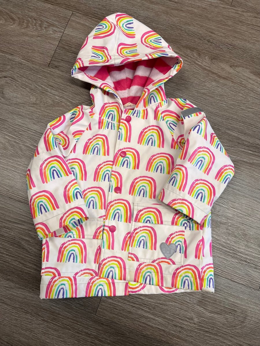 Hatley Baby Lined Rain Jacket – 18-24 Months | Rainbows - Nest and Sprout-Consignment