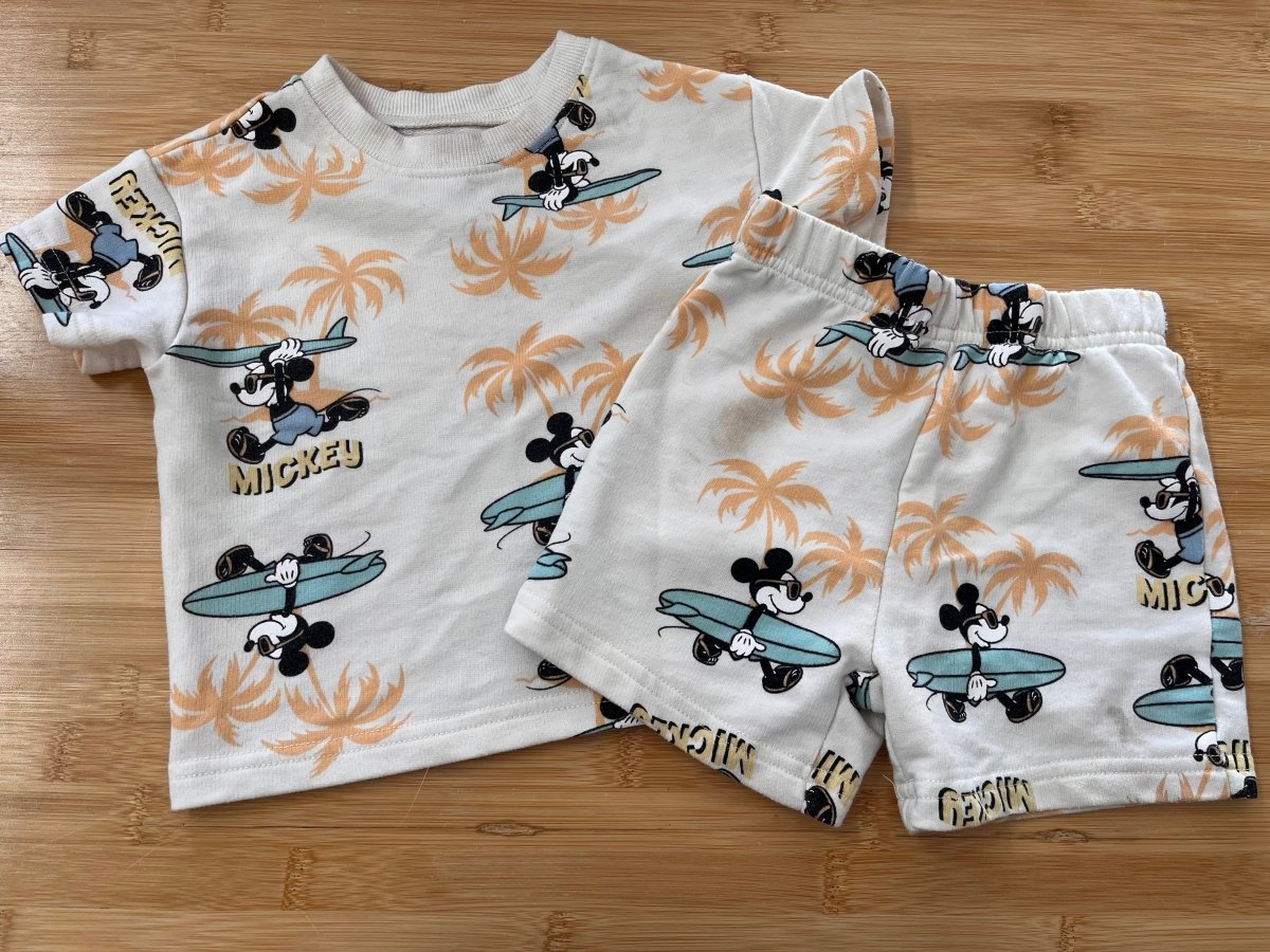 Surfing Mickey Shorts Set – 12-18 Months - Nest and Sprout-Consignment