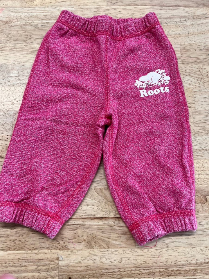 Roots Baby Heathered Sweatpants – 6-12 Months | Pink - Nest and Sprout-Consignment