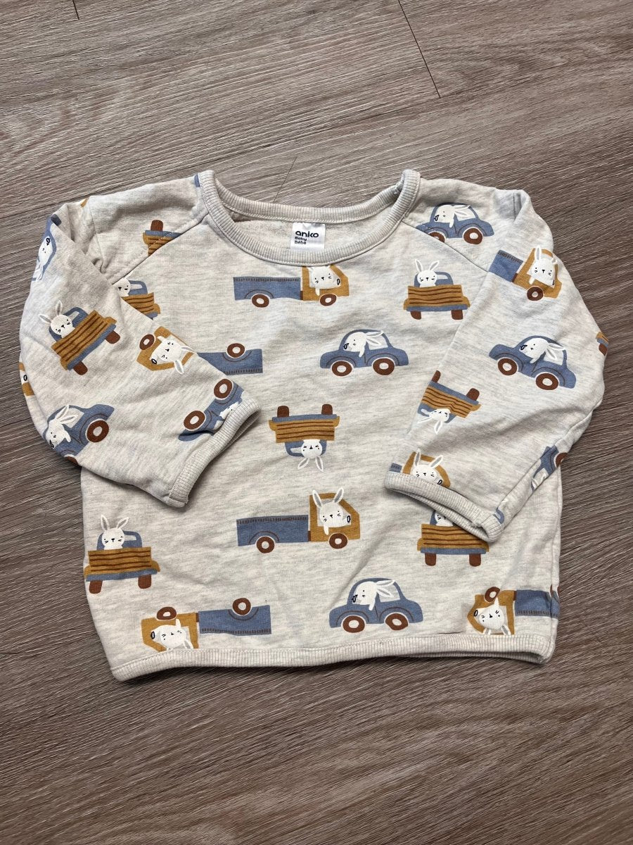 Anko Baby Driving Bunnies Sweater – 18-24 Months - Nest and Sprout-Consignment