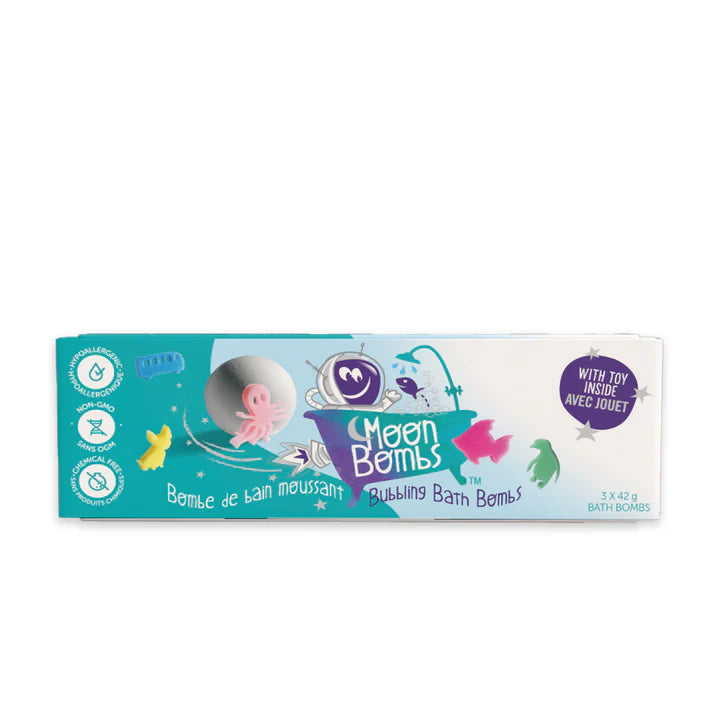 Moon Bombs with a Toy Inside | Unscented, Colour Free | 3 Pack