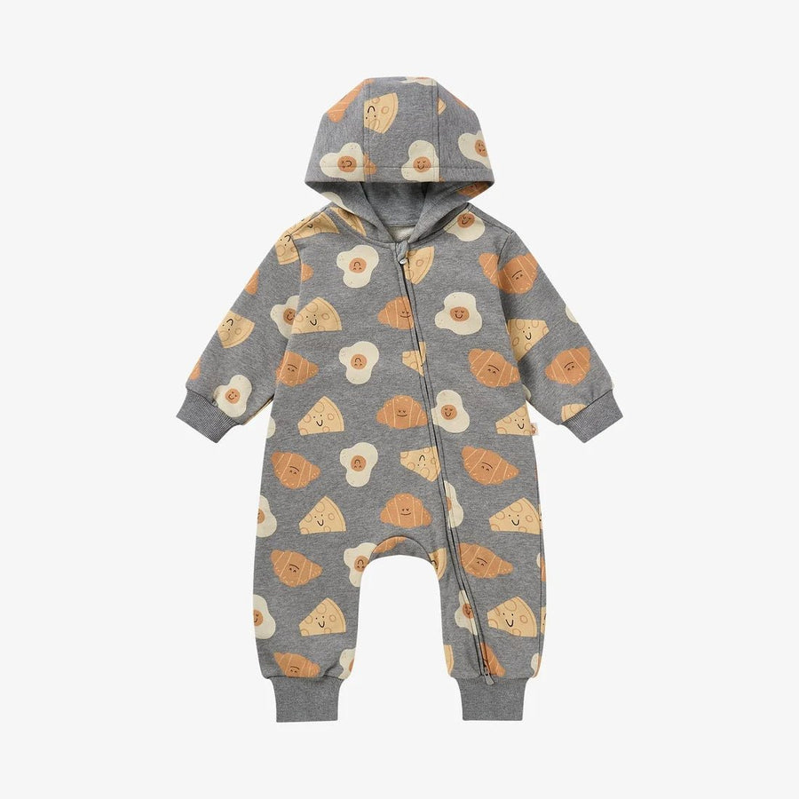 Petite Revery Hooded Romper – Smiley Side Up - Nest and Sprout-Petite Revery