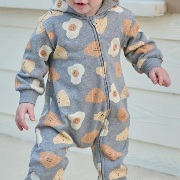 Petite Revery Hooded Romper – Smiley Side Up - Nest and Sprout-Petite Revery