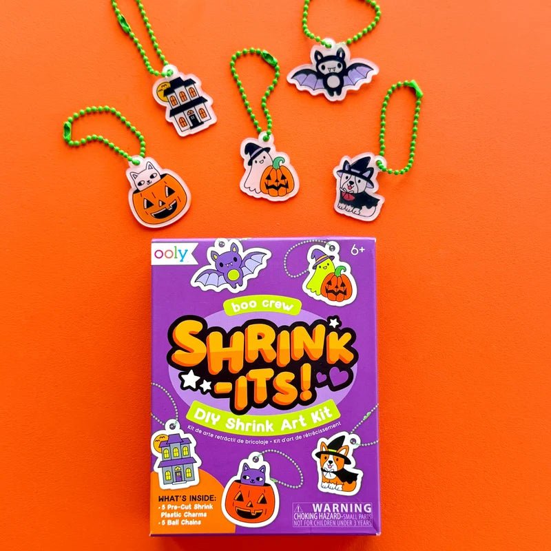 Shrink-Its! Mini DIY Shrink Art Kit - Boo Crew - 5 Charms - Nest and Sprout-Ooly