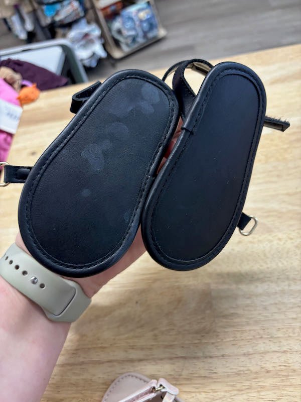 The Children’s Place Black Strappy Sandals | Size 6–12M - Nest and Sprout - Consignment