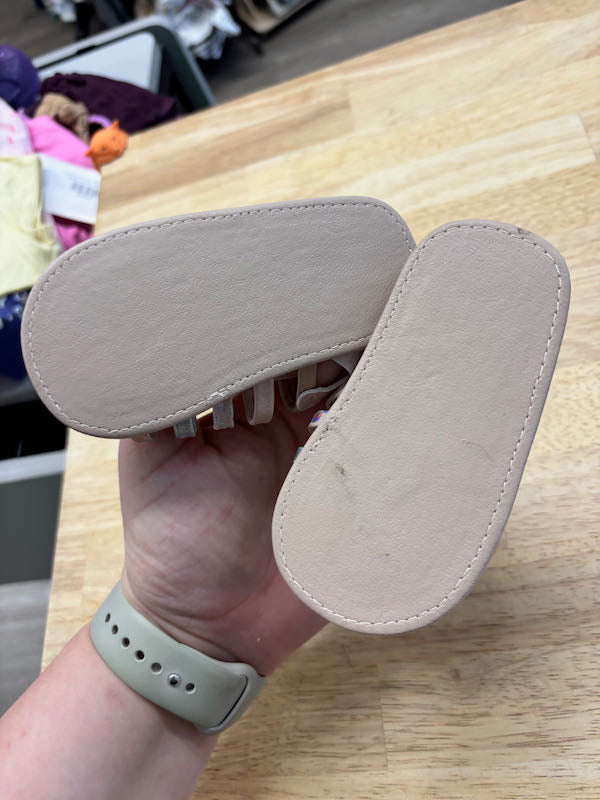 The Children’s Place Pink Sparkle Strappy Sandals | Size 6–12M