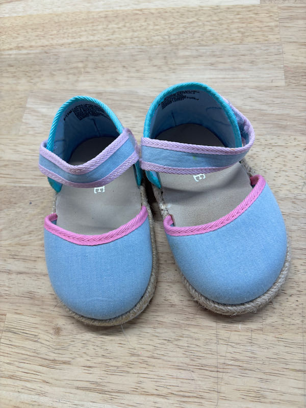 The Children’s Place Canvas Velcro Shoes Light Blue | Size 6–12M