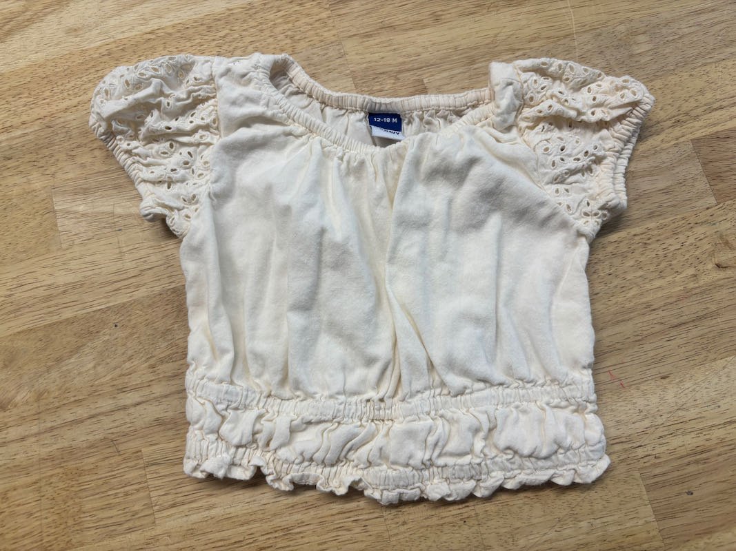 Calvin Klein White Lace Detail Summer Top | Size 12–18M - Nest and Sprout - Consignment