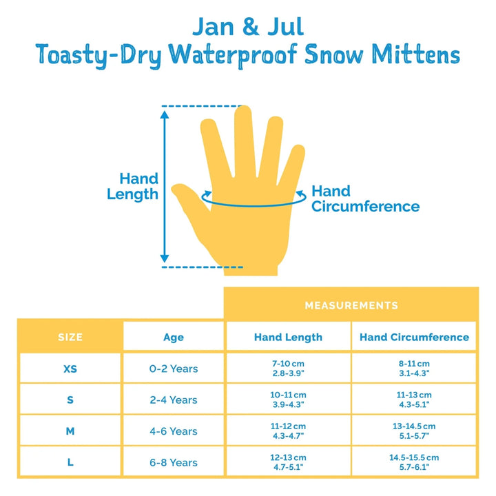 Jan &amp; Jul Toasty-Dry Waterproof Snow Mittens – Grey Construction - Nest and Sprout-Jan &amp; Jul