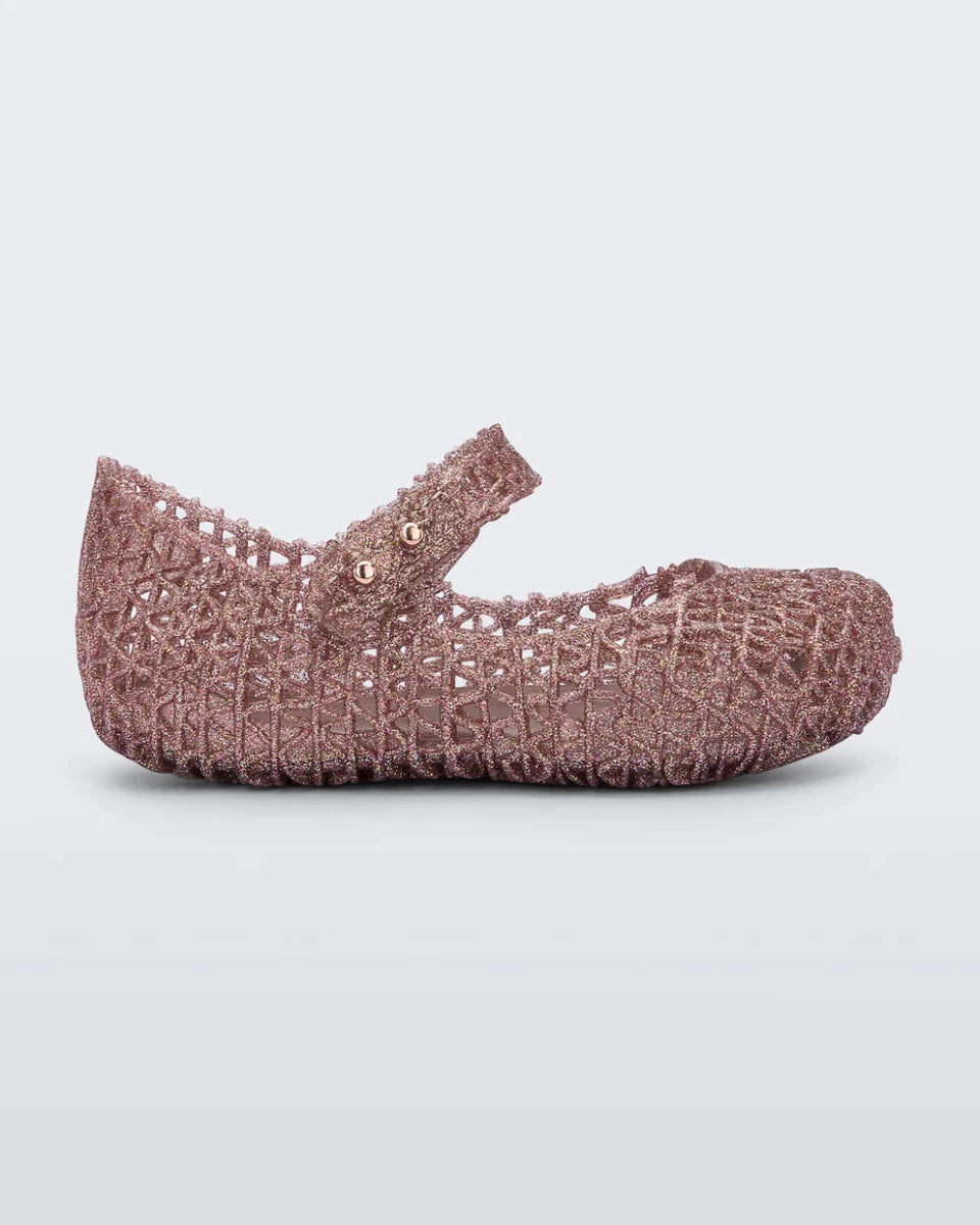Mini Melissa Campana Papel | Rose Glitter | Sizes Baby 5 to Big Kid 4 FINAL SALE - Nest and Sprout - Mini Melissa