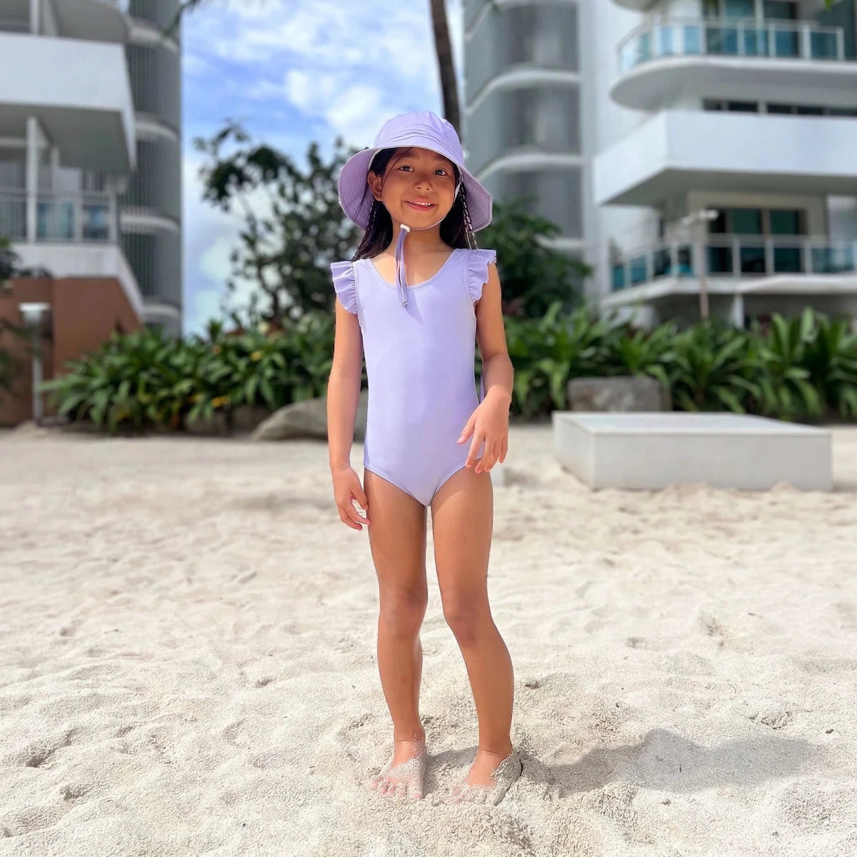 Jan & Jul Ruffle Swimsuit – Dusty Purple - Nest and Sprout - Jan & Jul