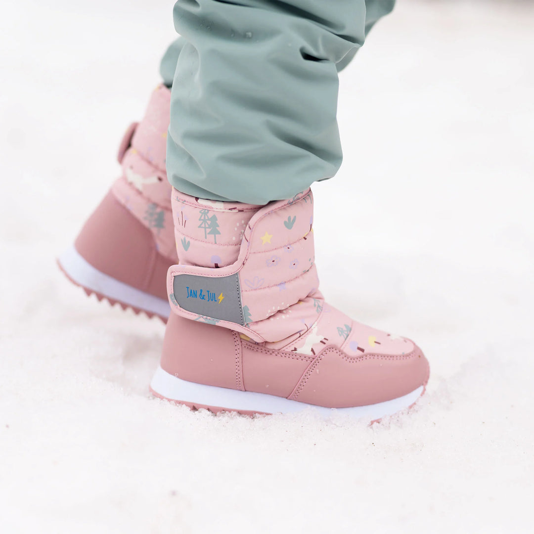 Toasty-Dry Tall Puffy Winter Boots | Pink Forest