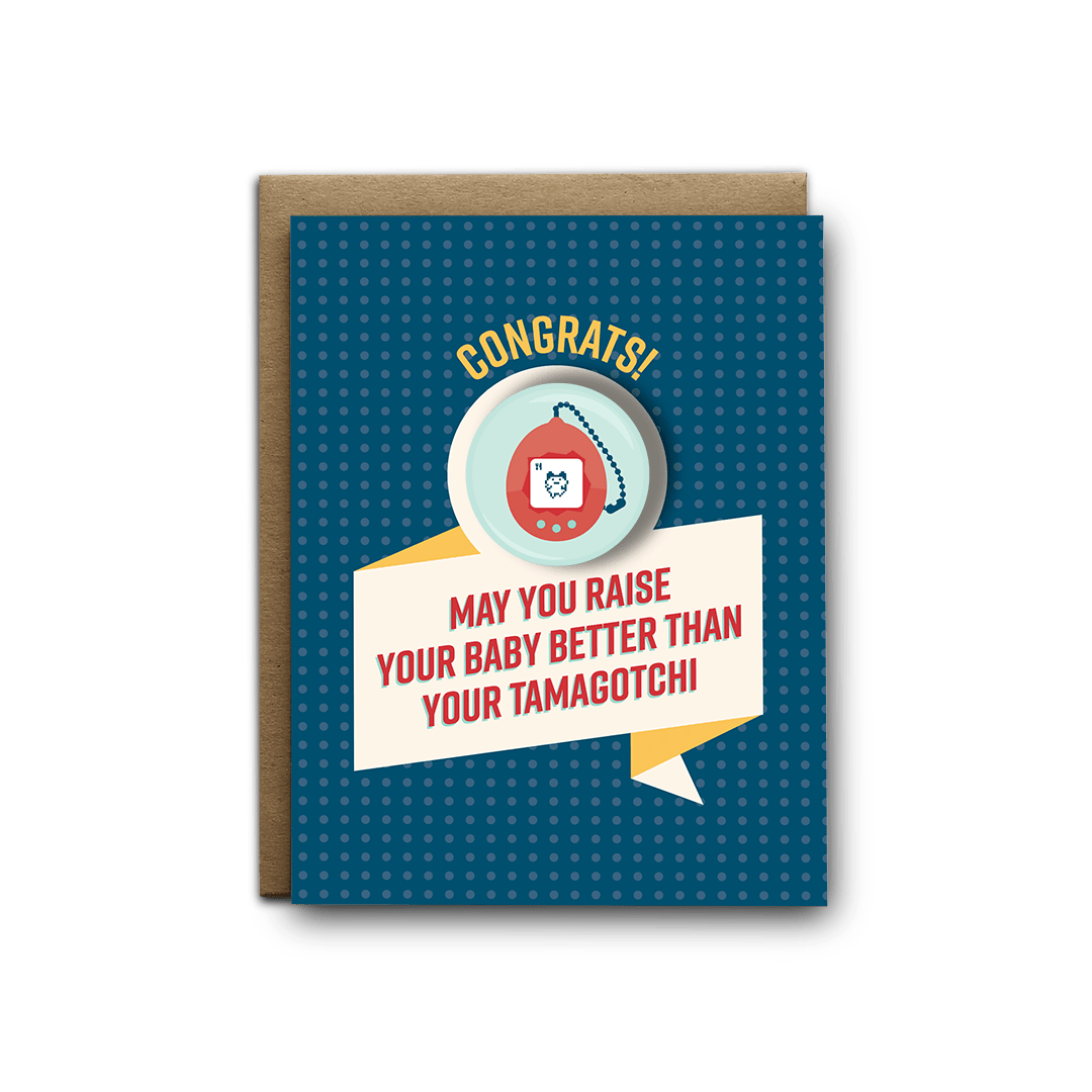 Tamagotchi Baby Magnet Greeting Card - Nest and Sprout - I'll Know It When I See It