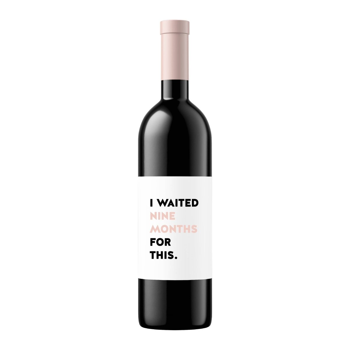 Nine Months Wine Label - Nest and Sprout - Pretty by Her