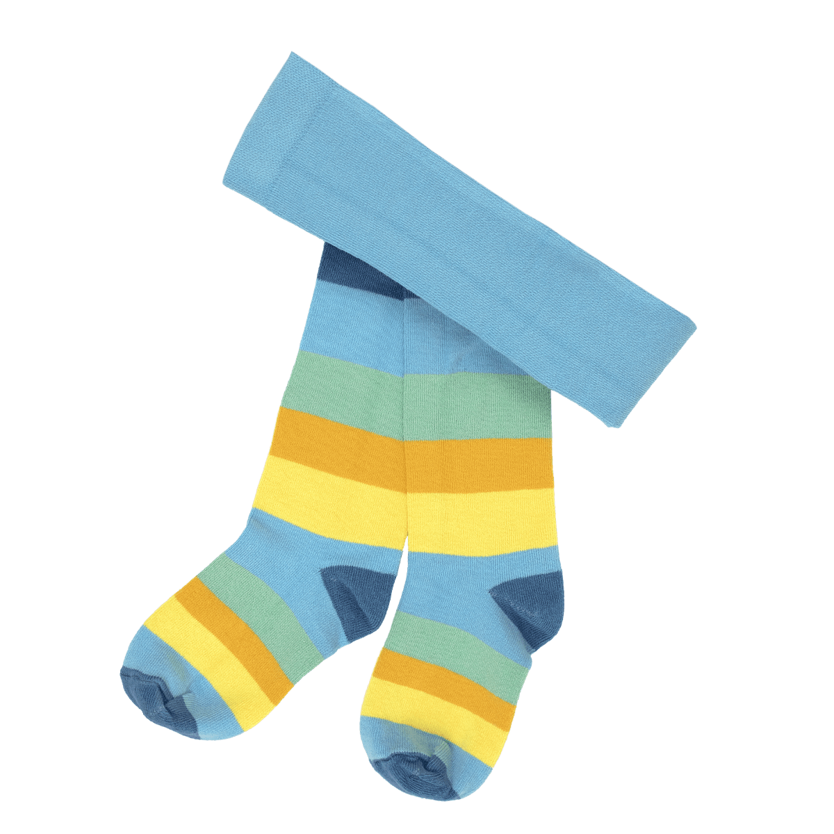Cotton Tights | Beach Blue Stripes | Final Sale - Nest and Sprout - Villervalla