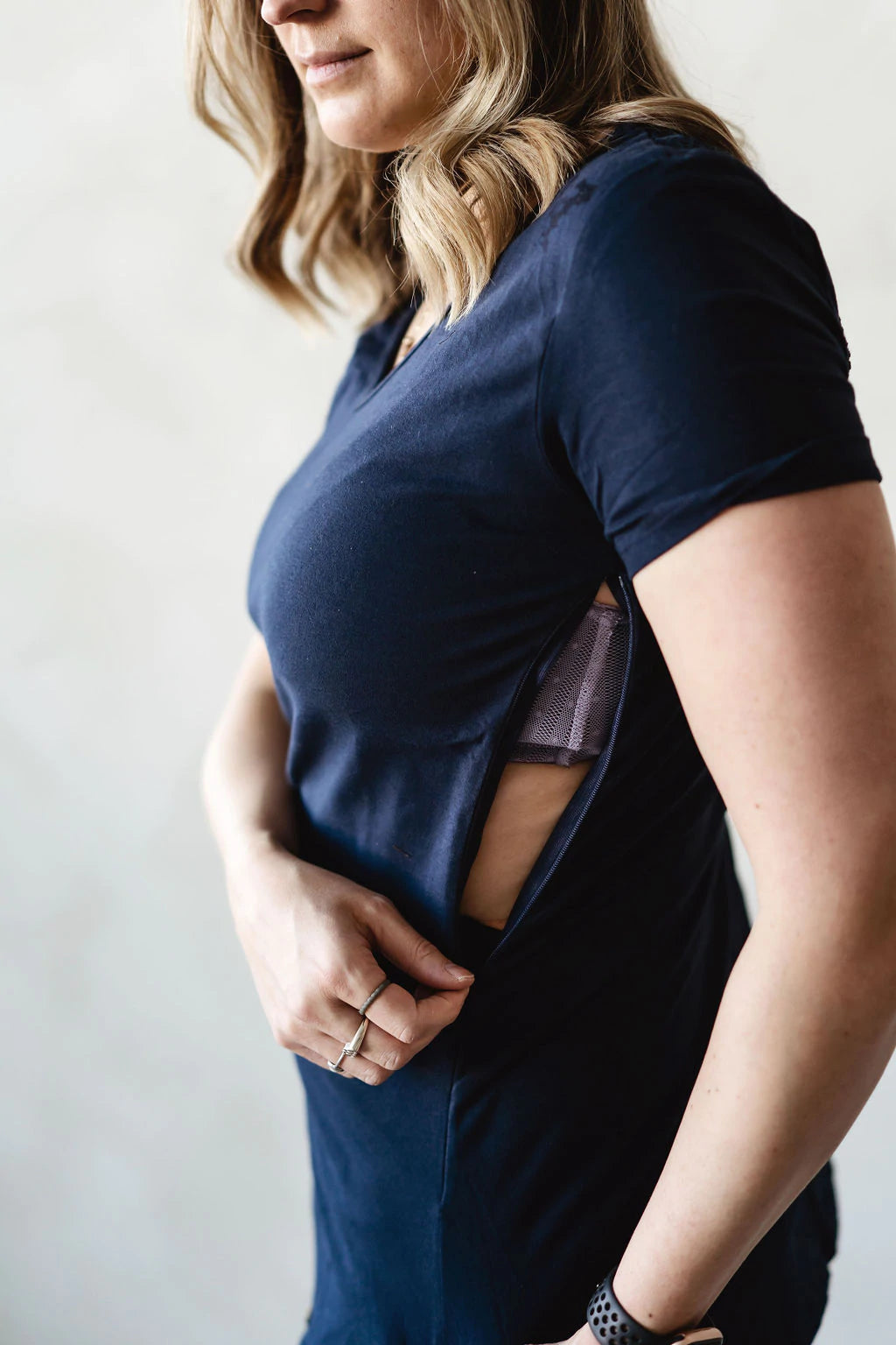 3 in 1 Shirt | Navy Blue  | Maternity, Nursing, & Postpartum | Final Sale
