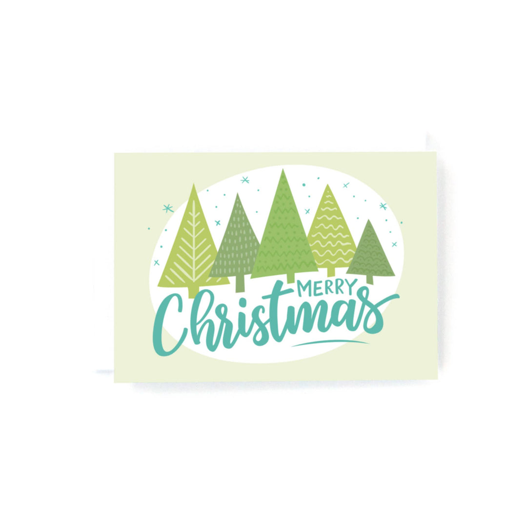 Mini Greeting Card: Merry Christmas (forest Final Sale