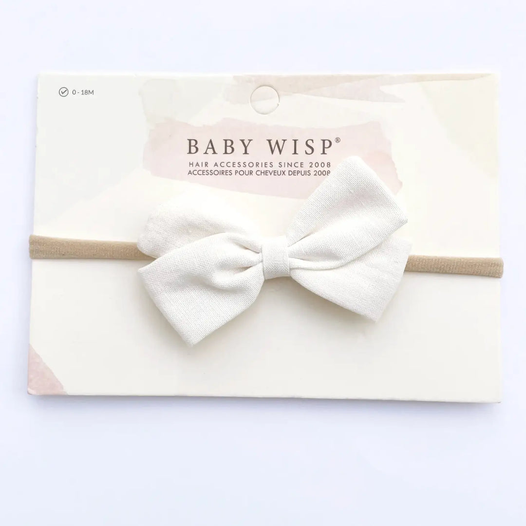 Infant Headbands | Emma Bow | White