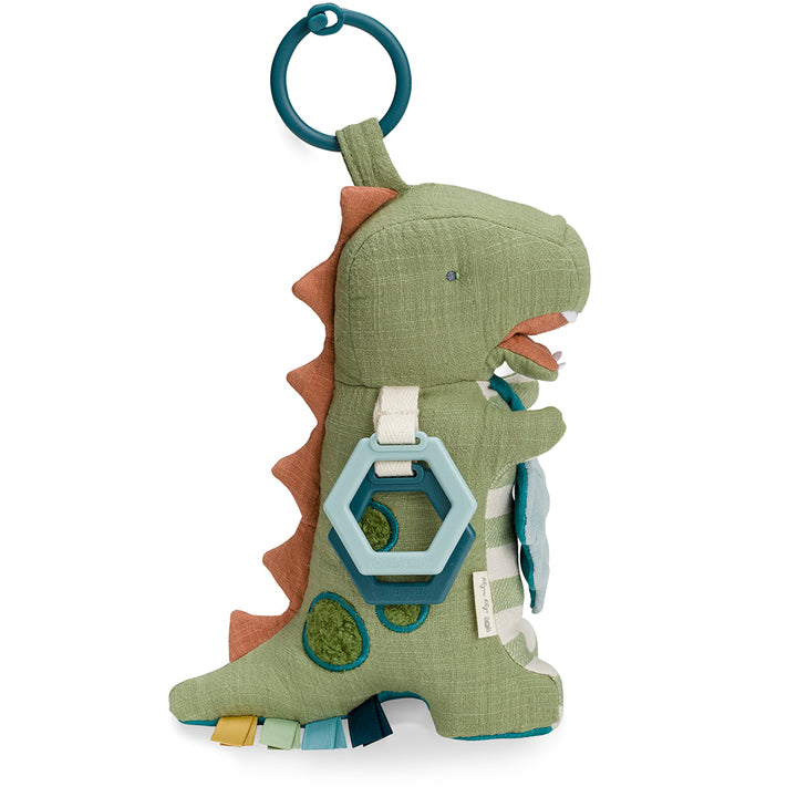 Bitzy Bespoke Link & Love™ Activity Plush with Teether Toy Dino