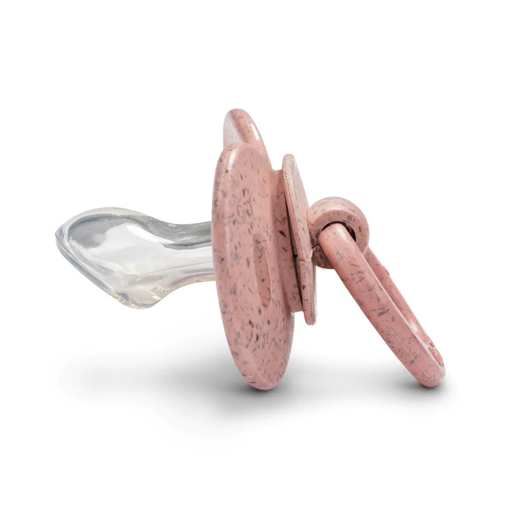 Elodie Details Silicone Orthodontic Soother Side View in Pink