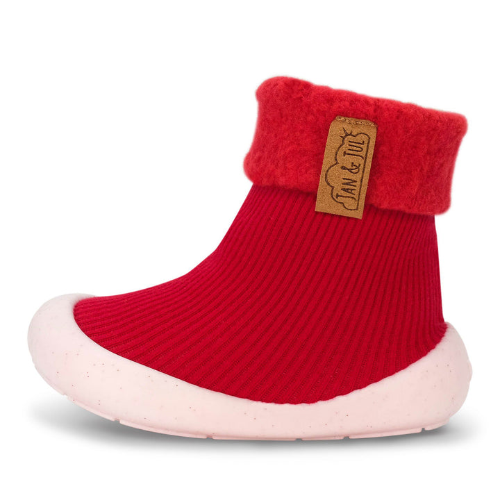 Product photo of the Cozy Sock Shoe | Jan & Jul in red