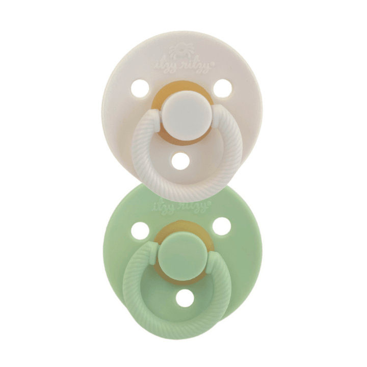 Mint & White Itzy Soother™ | 2 Pack of Natural Rubber Pacifier