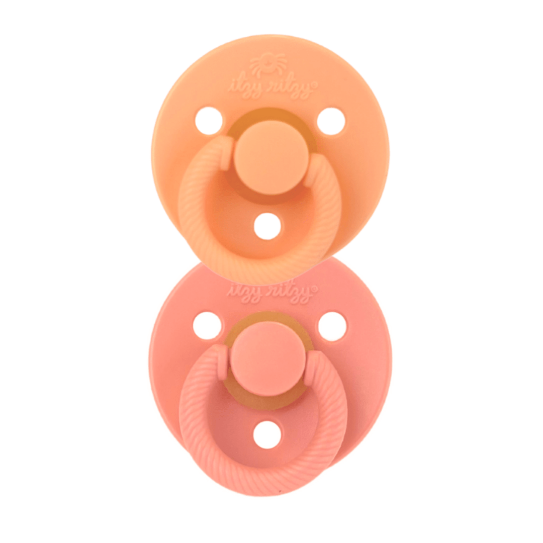 Apricott & Terracotta Itzy Soother™ | 2 Pack of Natural Rubber Pacifier