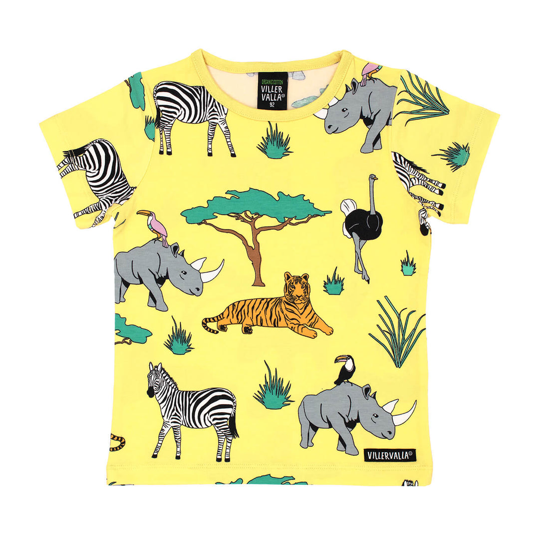 Baby & Kids Short Sleeved Shirt | Yellow Safari