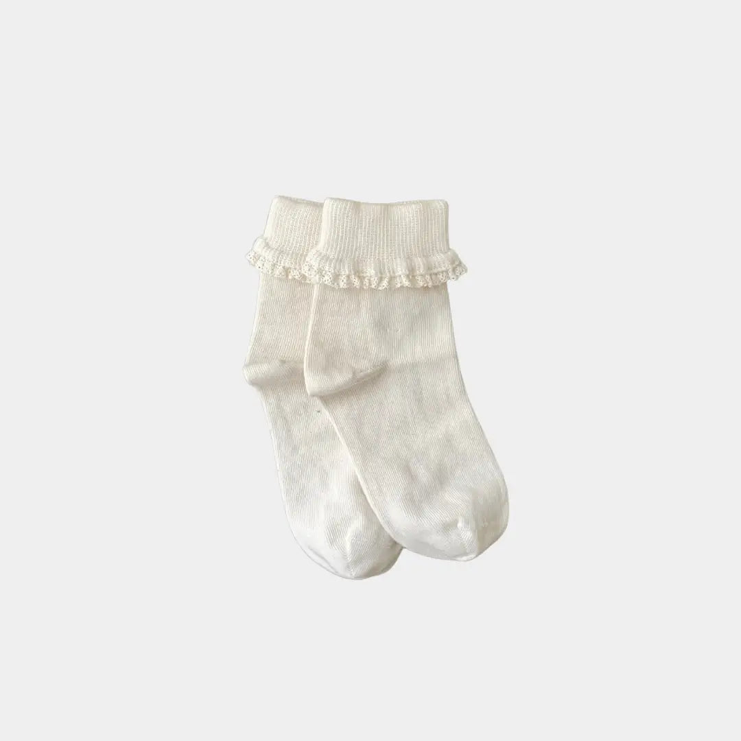 Lace Socks | 98% Organic Cotton | Single Pair  Final Sale  2-4 years