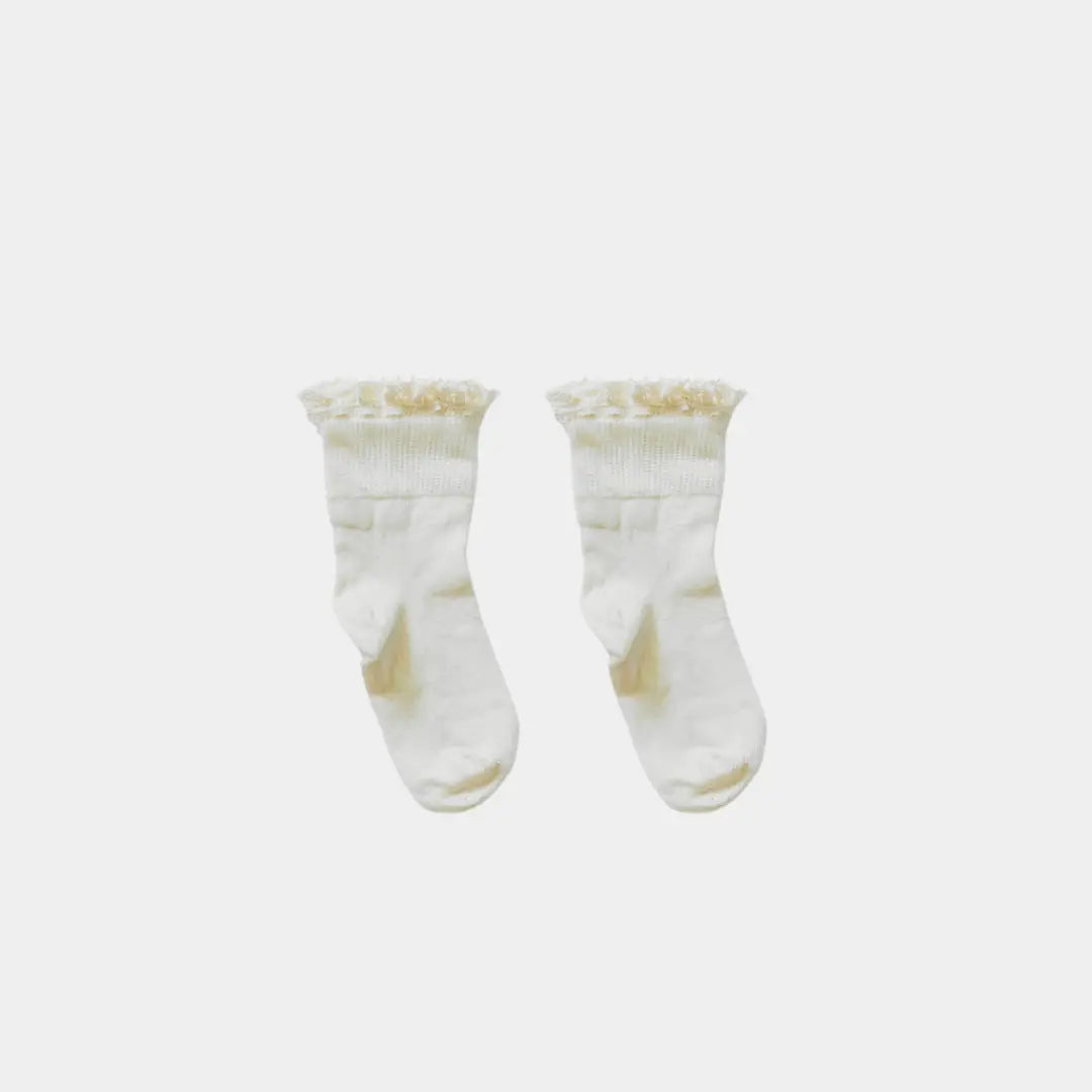Lace Socks | 98% Organic Cotton | Single Pair  Final Sale  2-4 years