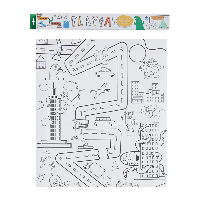 Playpa Paper | Monsters Take Over the City Colouring Roll