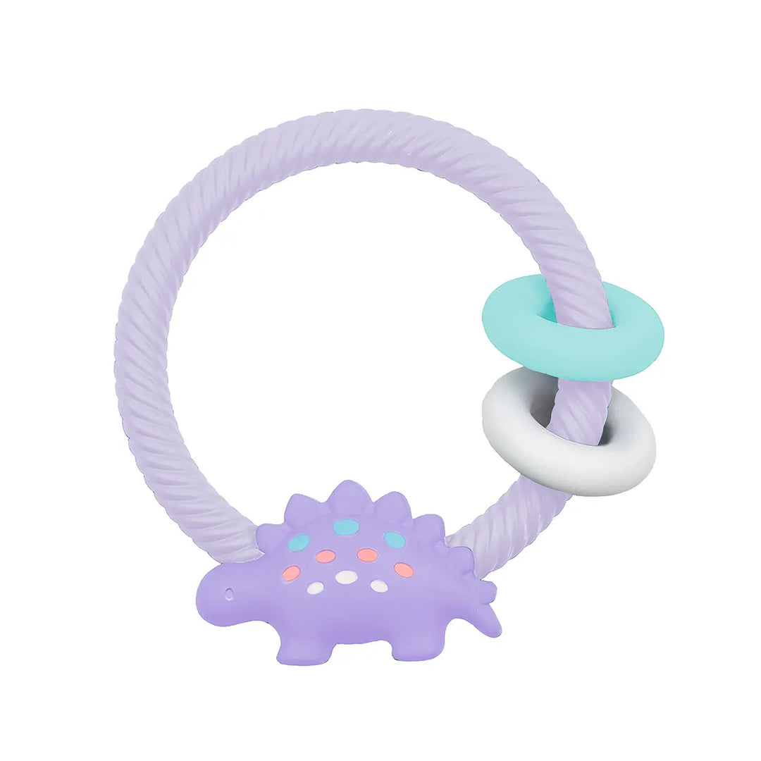 Ritzy Rattle™ | The BEST Rattle and Teething Toy | Purple Dino