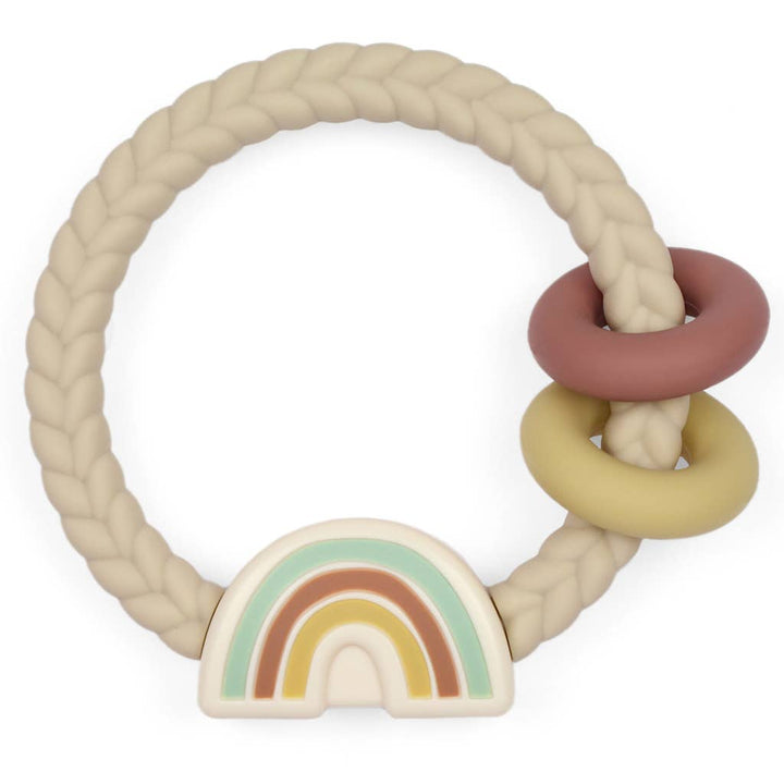 Ritzy Rattle™ | The BEST Rattle and Teething Toy | Neutral Rainbow