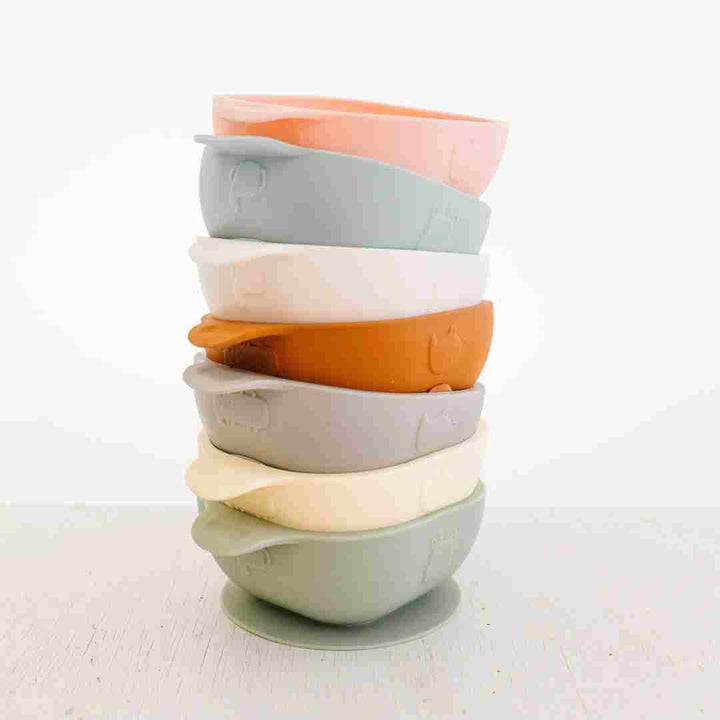 Stack of Silicone Suction Bowl for Baby & Kids