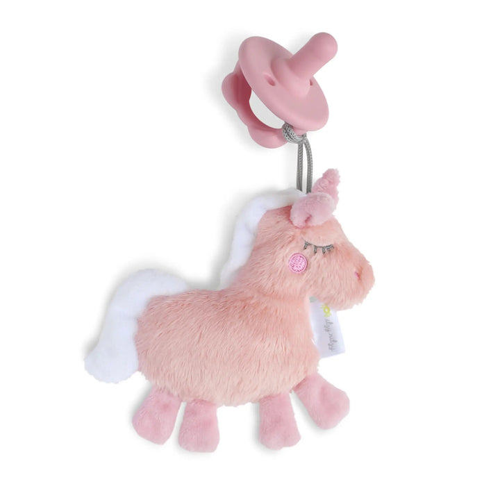 Unicorn with pink pacifier Sweetie Pal™ Pacifier & Stuffed Anima