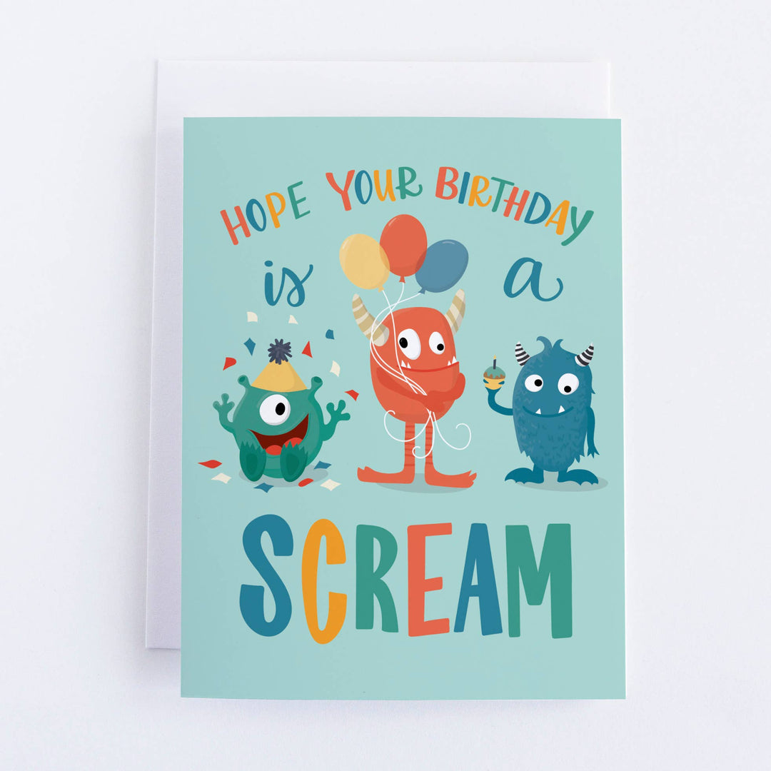 Monster Birthday Card for Kids