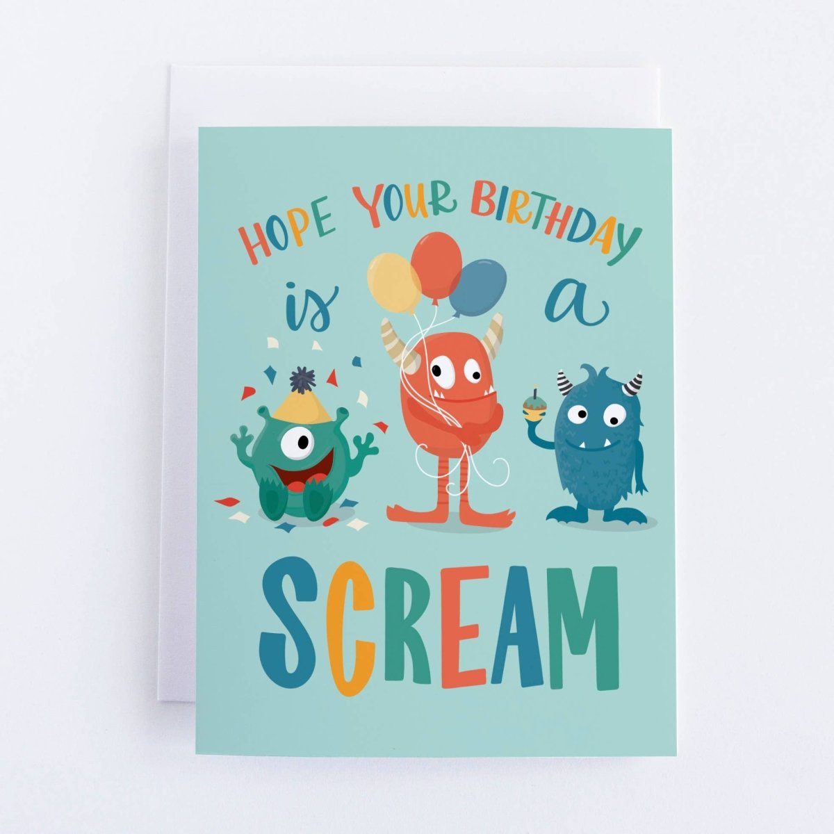 Monster Birthday Card for Kids - Nest and Sprout - Pedaller Designs