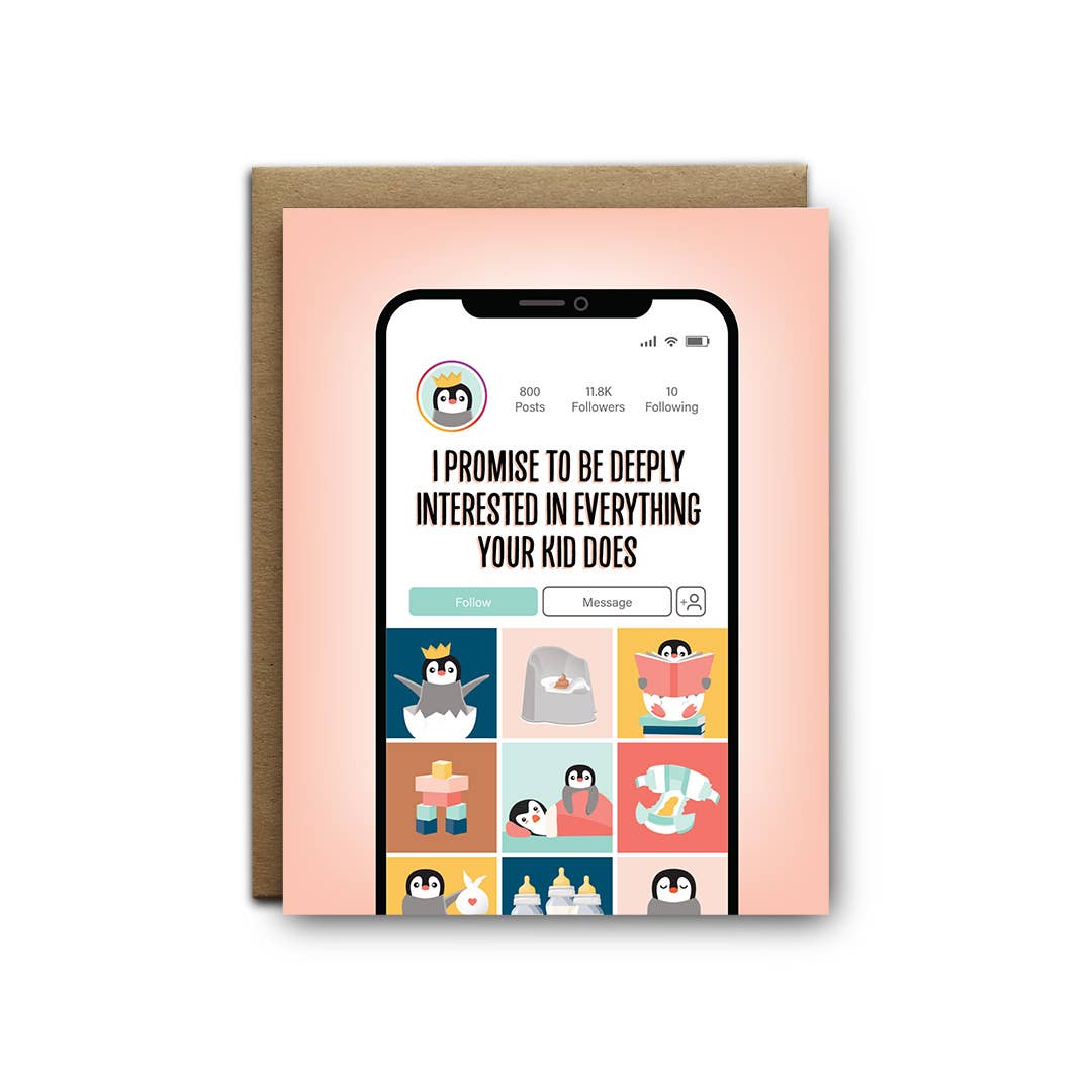 Deeply Interested in Everything Baby Greeting Card - Nest and Sprout - I'll Know It When I See It