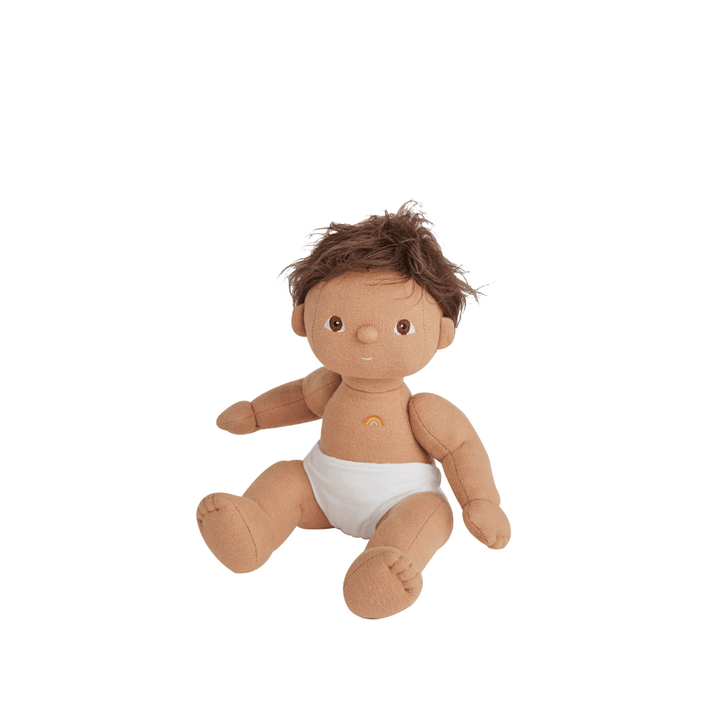 14" Dinkum Dolls | Sprout Sitting Down in Diaper