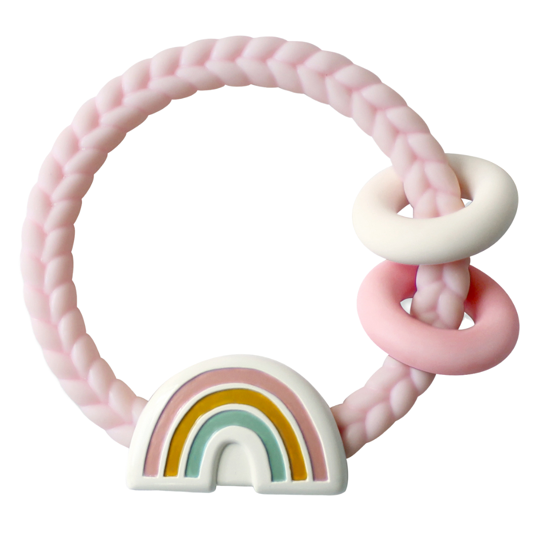 Ritzy Rattle™ | The BEST Rattle and Teething Toy | Pink Rainbow