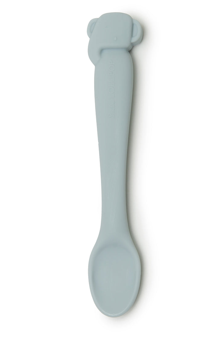blue elephant Silicone Infant Feeding Spoon from LouLou Lollipop