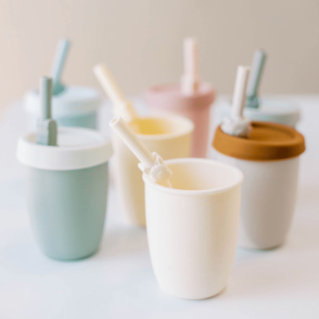 Collection of Silicone Toddler Cup with Straw & Lid