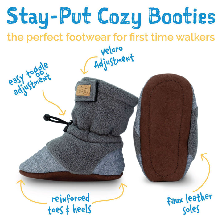 Features of the Stay-Put Cozy Booties | Jan & Jul